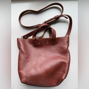 Portland leather goods mini crossbody tote